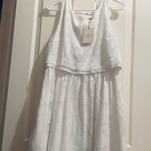LC Lauren Conrad white floral print dress